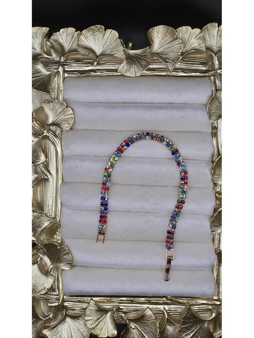 Colorful Rhinestone Tennis Bracelet